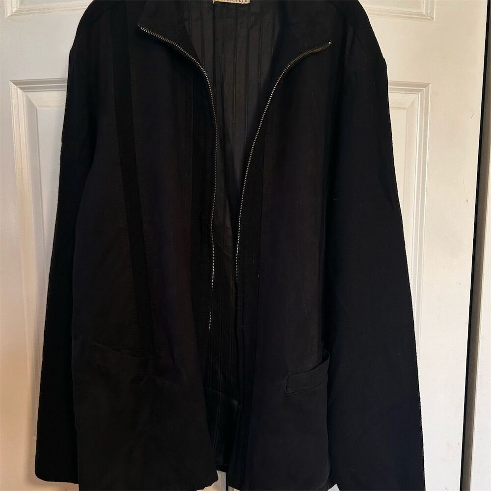 Cubavera Men's Black Jacket Size L Heritage Fit Casual